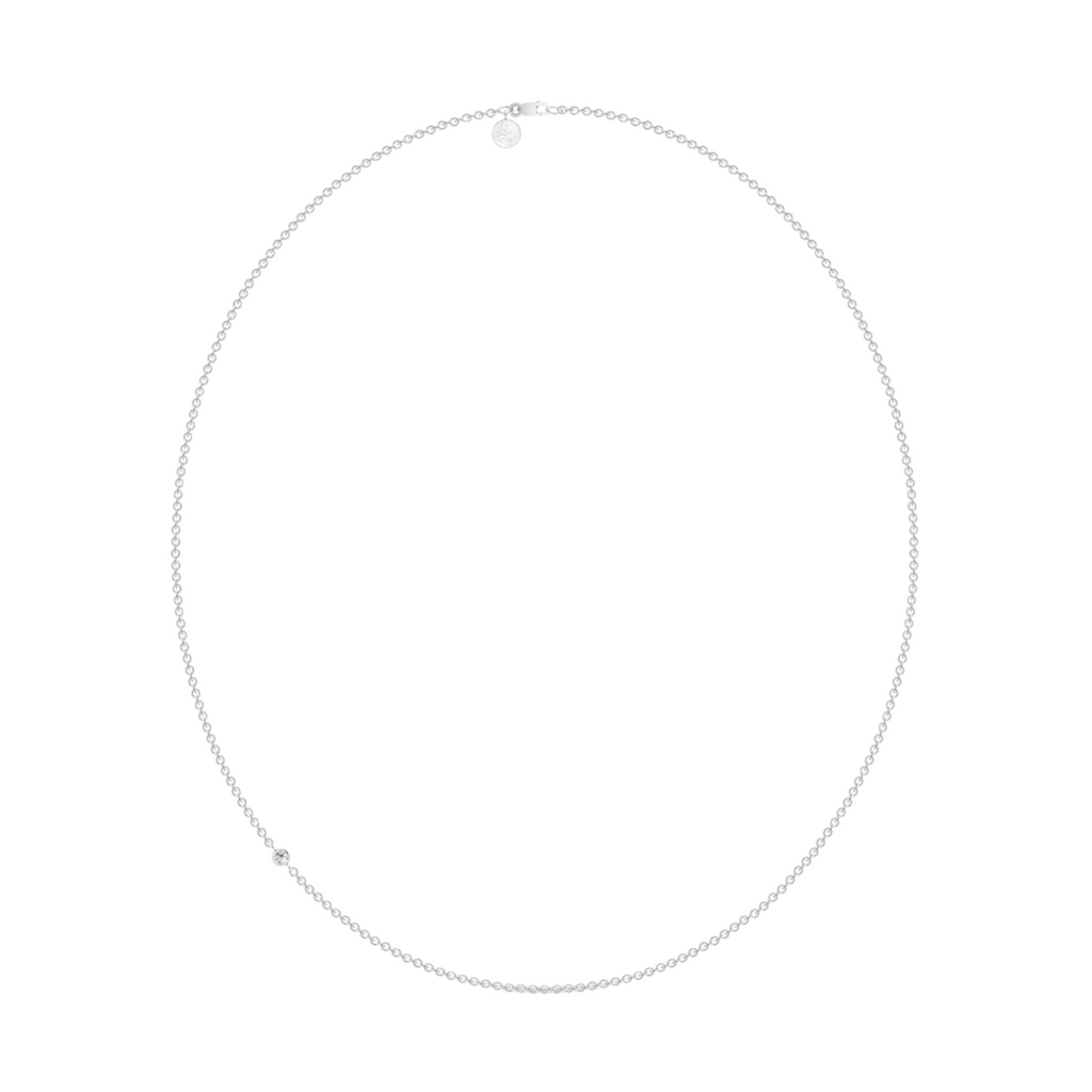Fina Silver Necklace w. Zirconia