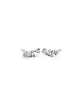 Diamond Trio 14K Whitegold Studs w. Lab-Grown Diamonds