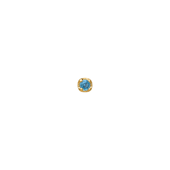 My Precious - Rainbow 10K Sculptural Gold Stud w. Topaz
