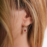 Honneur Mini Hoop 18K Gold Earring w. Lab-Grown Diamonds