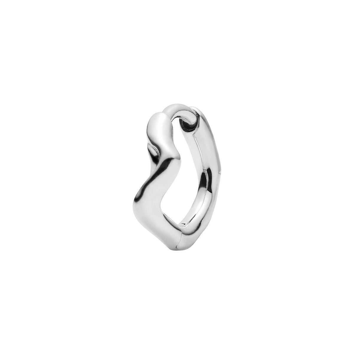 Twisted 6 14K White Gold Huggie