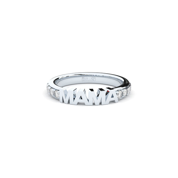 Becoming Luxury Eternity Mama 14K Hvidguld Ring m. Lab-Grown Diamanter