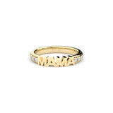 Becoming Luxury Eternity Mama 18K Gold Ring w. Lab-Grown Diamonds