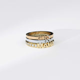 Becoming Luxury Eternity Mama 18K Gold Ring w. Lab-Grown Diamonds