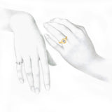 Alphabet-signetring i 18K guld m. bogstavet O og en Lab-Grown Diamant