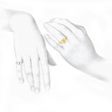 Alphabet 18K Whitegold Initial Z Signet Ring w. Solitaire Lab-Grown Diamond