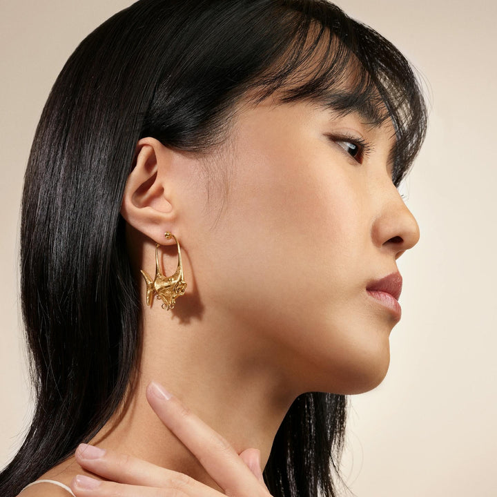 Young Fish Large 18K Gold Earrings