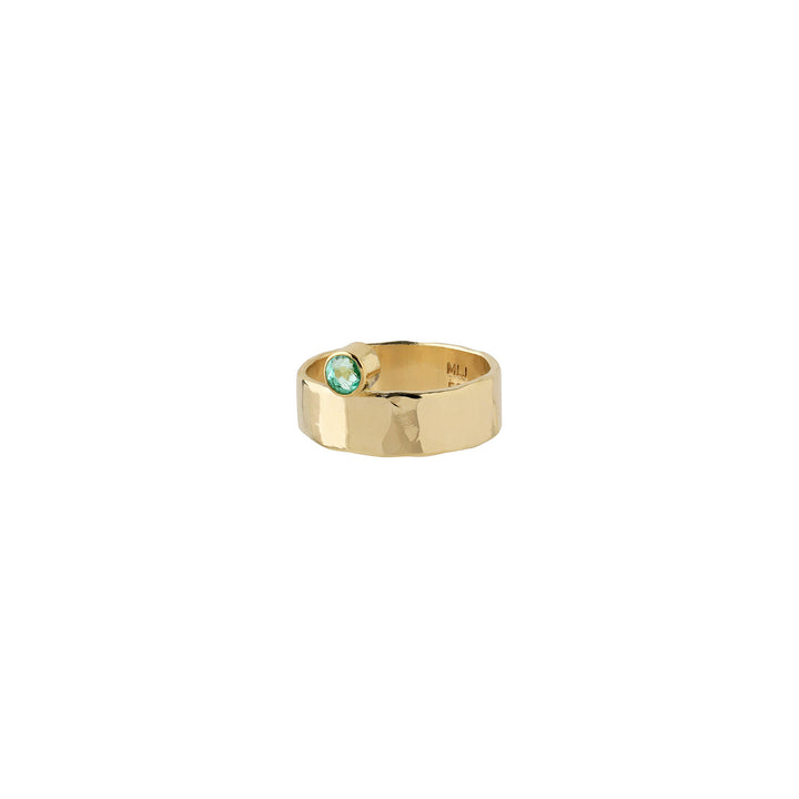Annie 14K Gold Ring w. Green Emerald