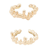 Lava - set of two Gold Plated Rings