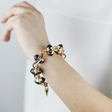 Lava black Gold Plated Bracelet