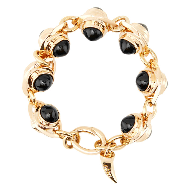 Lava Black Gold Plattes Armband