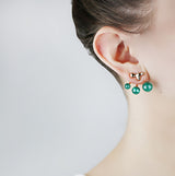 Lava green Gold Plated Studs