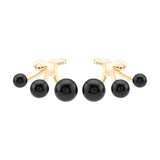 Lava black Gold Plated Studs