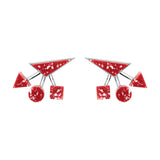 Geometrical red Gold Plated Studs