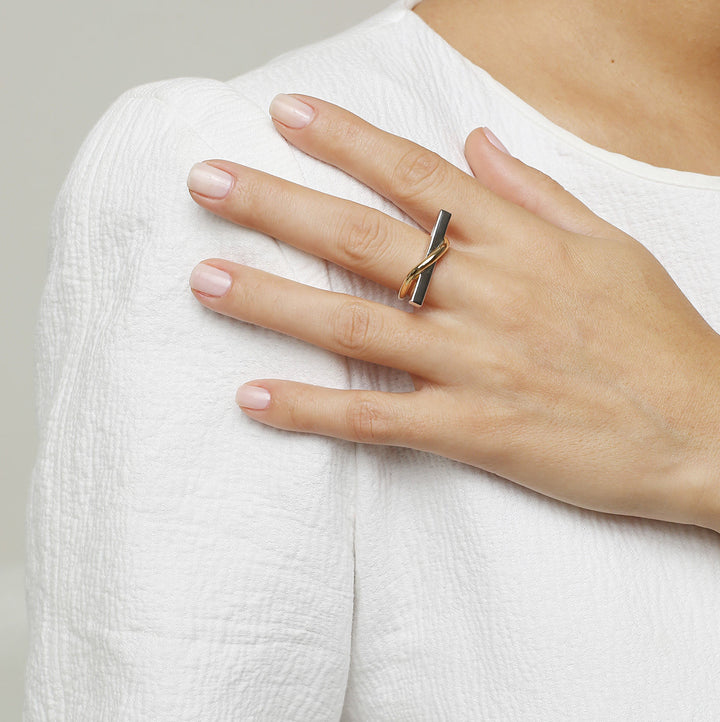 Rebel Sølv Rhodium & Forgyldt & Ring