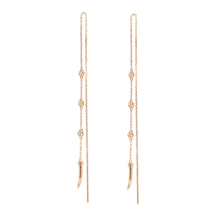 Capsule Pair Gold Plated Earrings w. Crystal