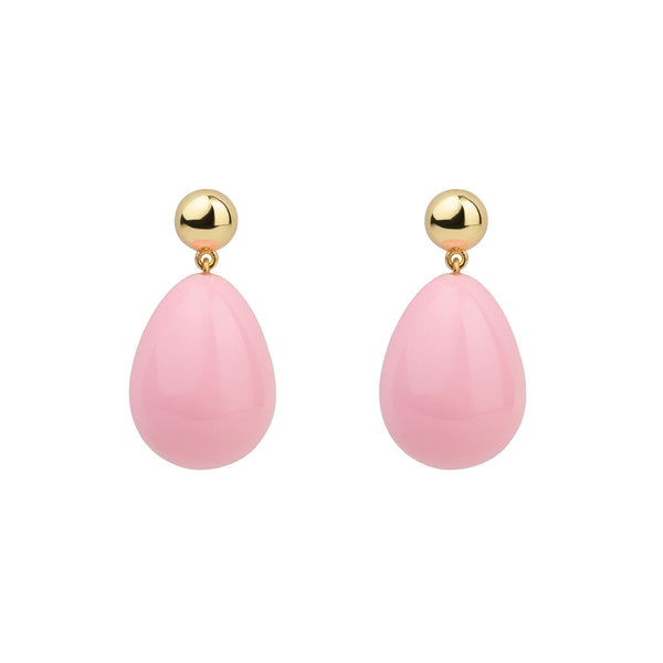 Pink Mini Drop Gold Plated Earrings