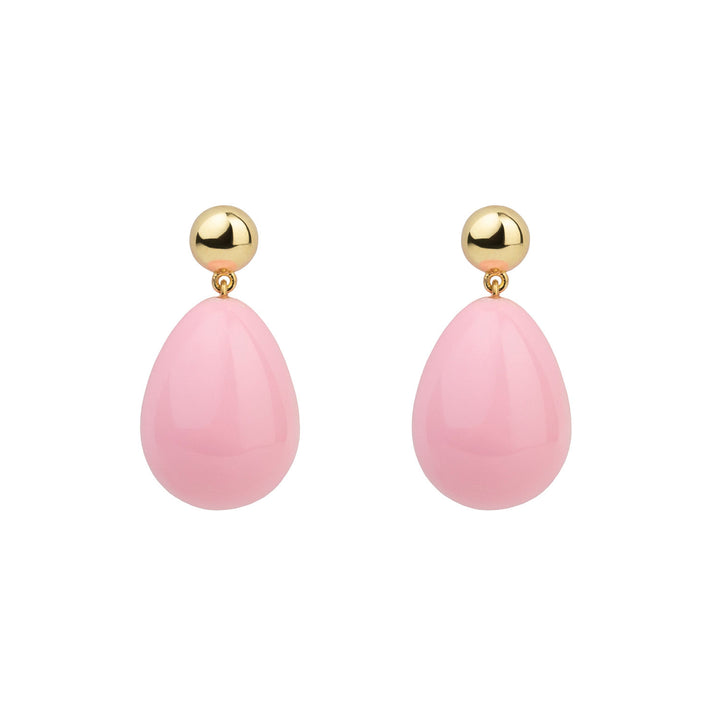 Pink Mini Drop Gold Plated Earrings