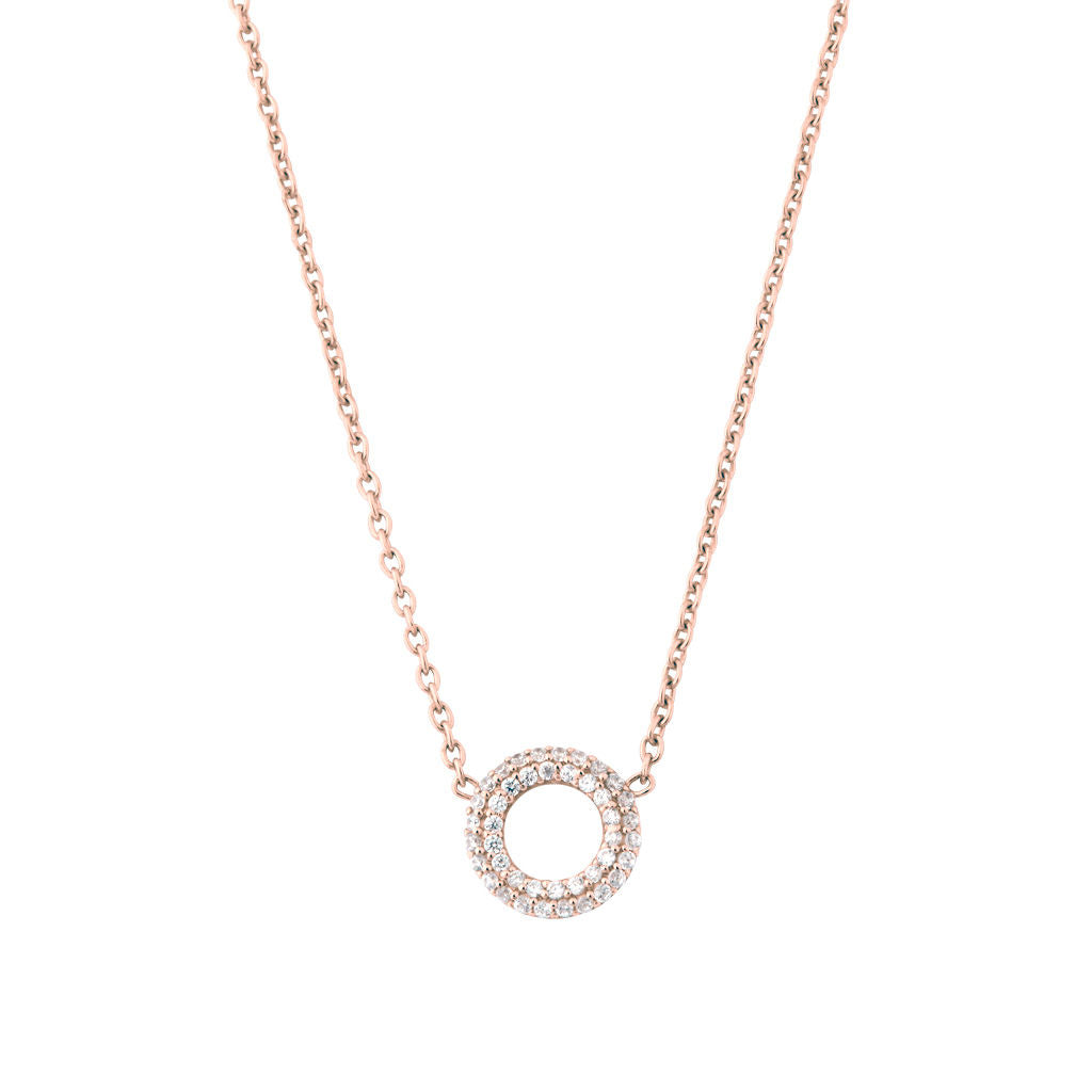 Matiné 18K Rosegold Necklace w. 42 Diamonds