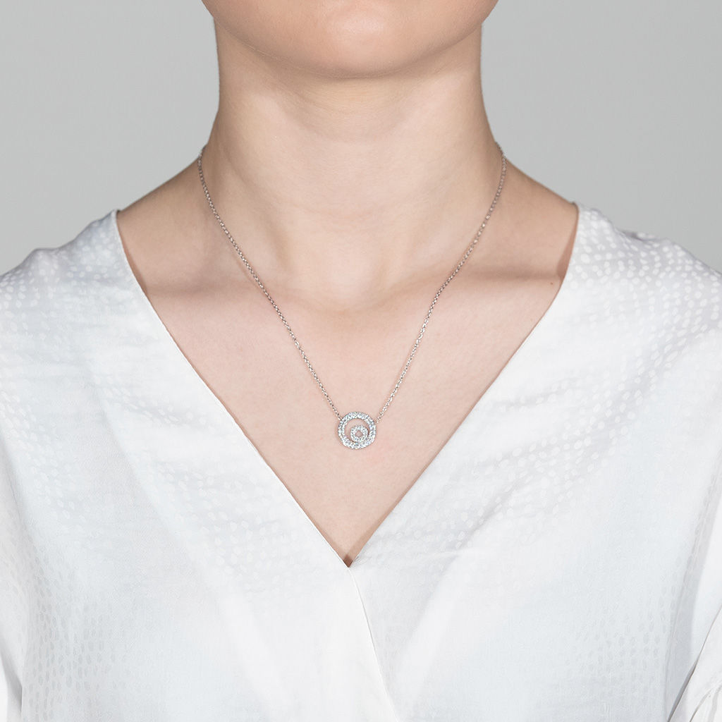 Matiné 18K Whitegold Necklace w. 93 Diamonds