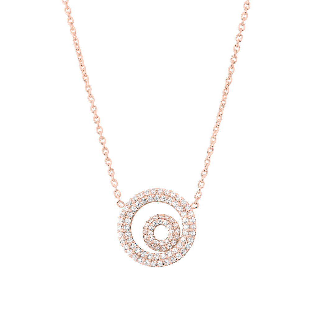 Matiné 18K Rosegold Necklace w. 93 Diamonds