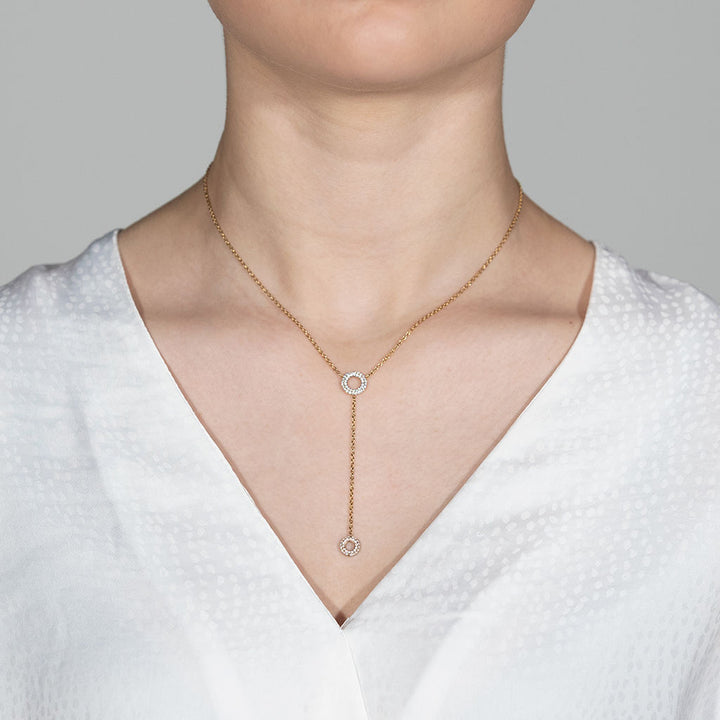 Matiné 18K Gold Necklace w. 106 Diamonds