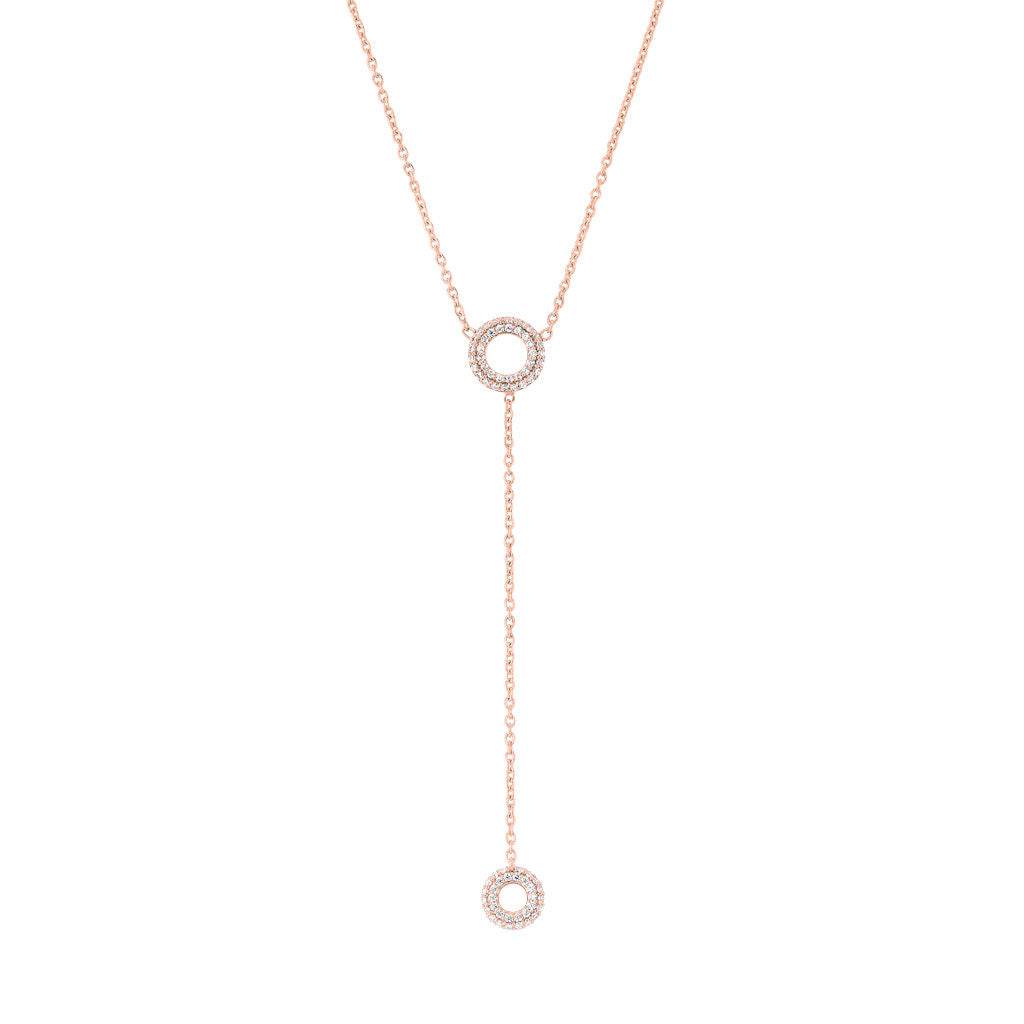 Matiné 18K Rosegold Necklace w. 106 Diamonds