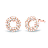 Matiné 18K Rosegold Studs w. 62 Diamonds