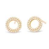 Matiné 18K Gold Studs w. 84 Diamonds