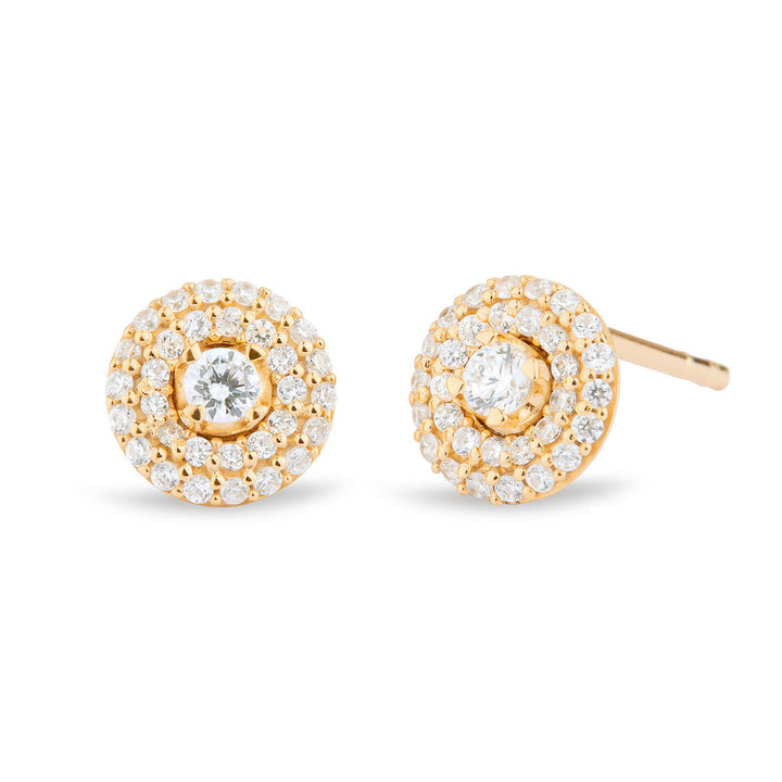 Matiné Ohrstecker 18K Gold mit 64 Diamanten
