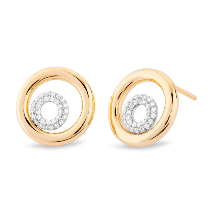 Matiné Ohrstecker aus 18K Gelbgold & Weißgold mit 62 Diamanten