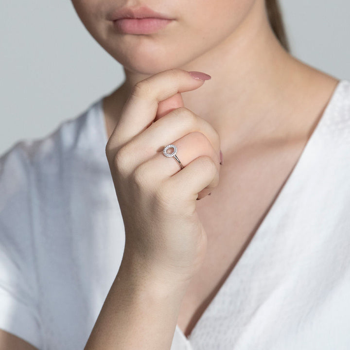 Matiné 18K Rosegold Ring w. 42 Diamonds