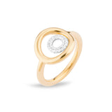 Matiné 18K Gold & Weißgoldring mit 31 Diamanten