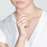 Matiné 18K Rosegold & Weißgoldring mit 25 Diamanten