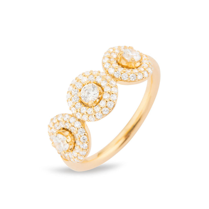 Matiné 18K Gold Ring w. 102 Diamonds