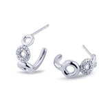 Matiné 18K Hvidguld Hoops m. 50 Diamanter