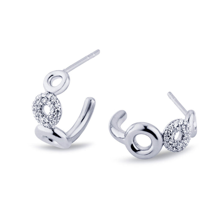 Matiné 18K Hvidguld Hoops m. 50 Diamanter