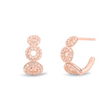 Matiné 18K Rosegold Hoops w. 144 Diamonds