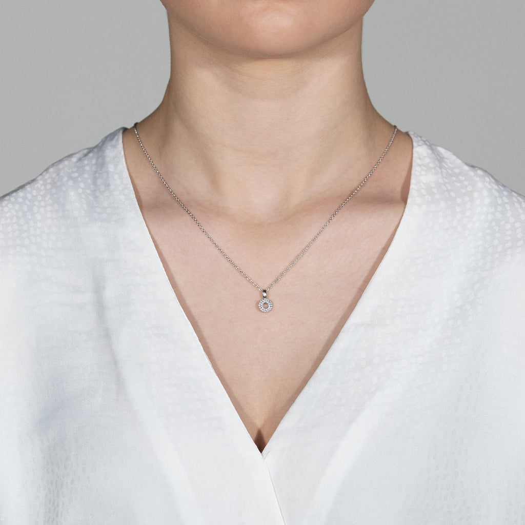 Matiné 18K Whitegold Pendant w. 31 Diamonds