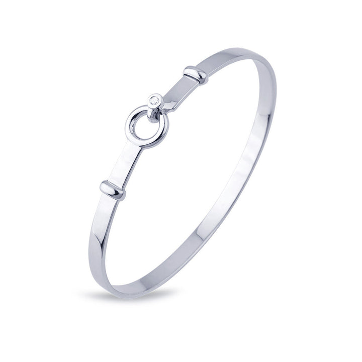 Matiné 18K Whitegold Bangle w. 1 Diamond