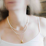 Rocks Snake Silver Necklace