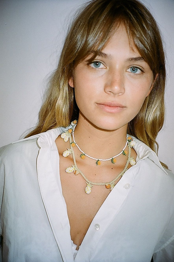 Oranges Necklace Orange Beads