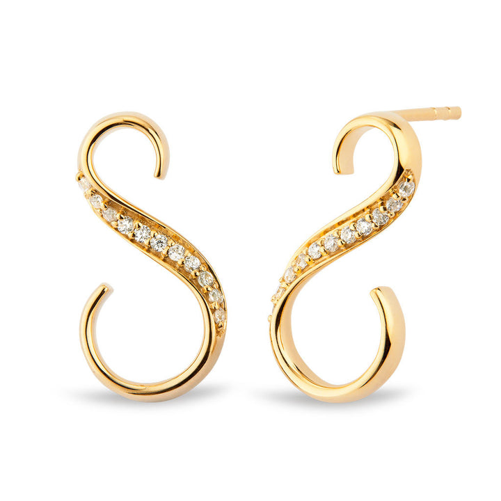 Sitana 18K Guld Studs m. 22 Diamanter