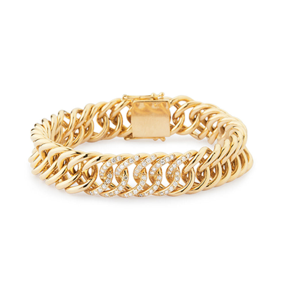 Sitana 18K Gold Bracelet w. 60 Diamonds