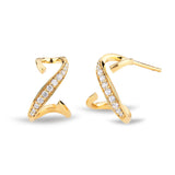 Sitana 18K Gold Hoops w. 22 Diamonds
