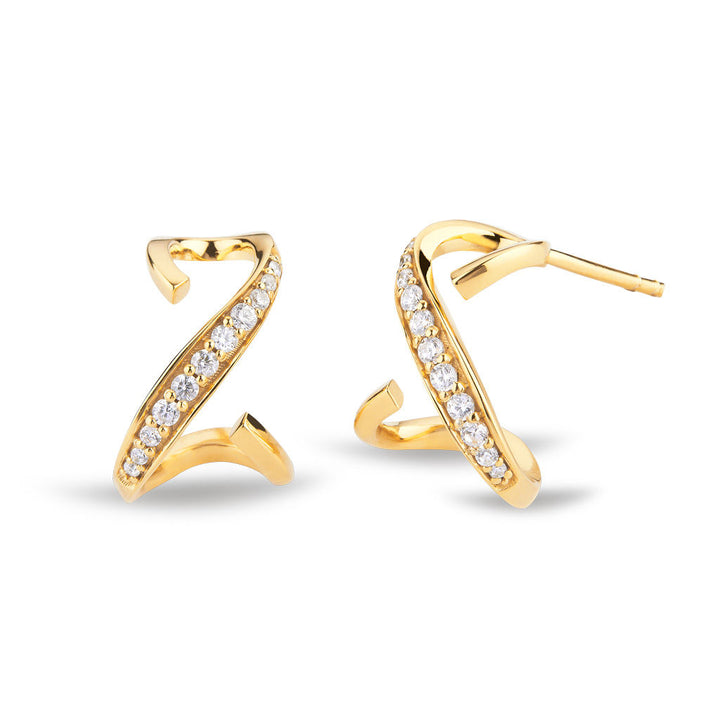 Sitana 18K Guld Hoops m. 22 Diamanter