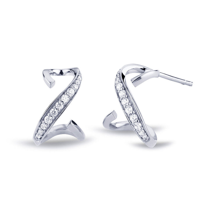 Sitana 18K Hvidguld Hoops m. 22 Diamanter