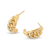 Sitana 18K Gold Hoops w. 40 Diamonds