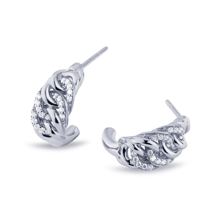 Sitana 18K Hvidguld Hoops m. 40 Diamanter