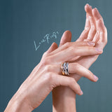 Love 4 18K Gold Ring w. Diamonds